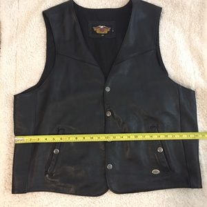 ***SOLD*** Harley Davidson Leather Vest- XXL